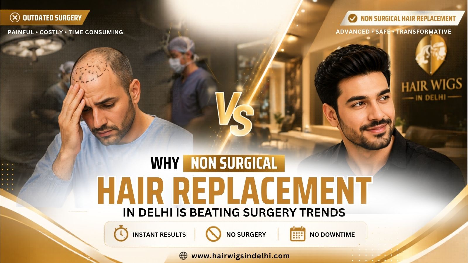Why Non Surgical Hair Replacement in Delhi Is Beating Surgery Trends